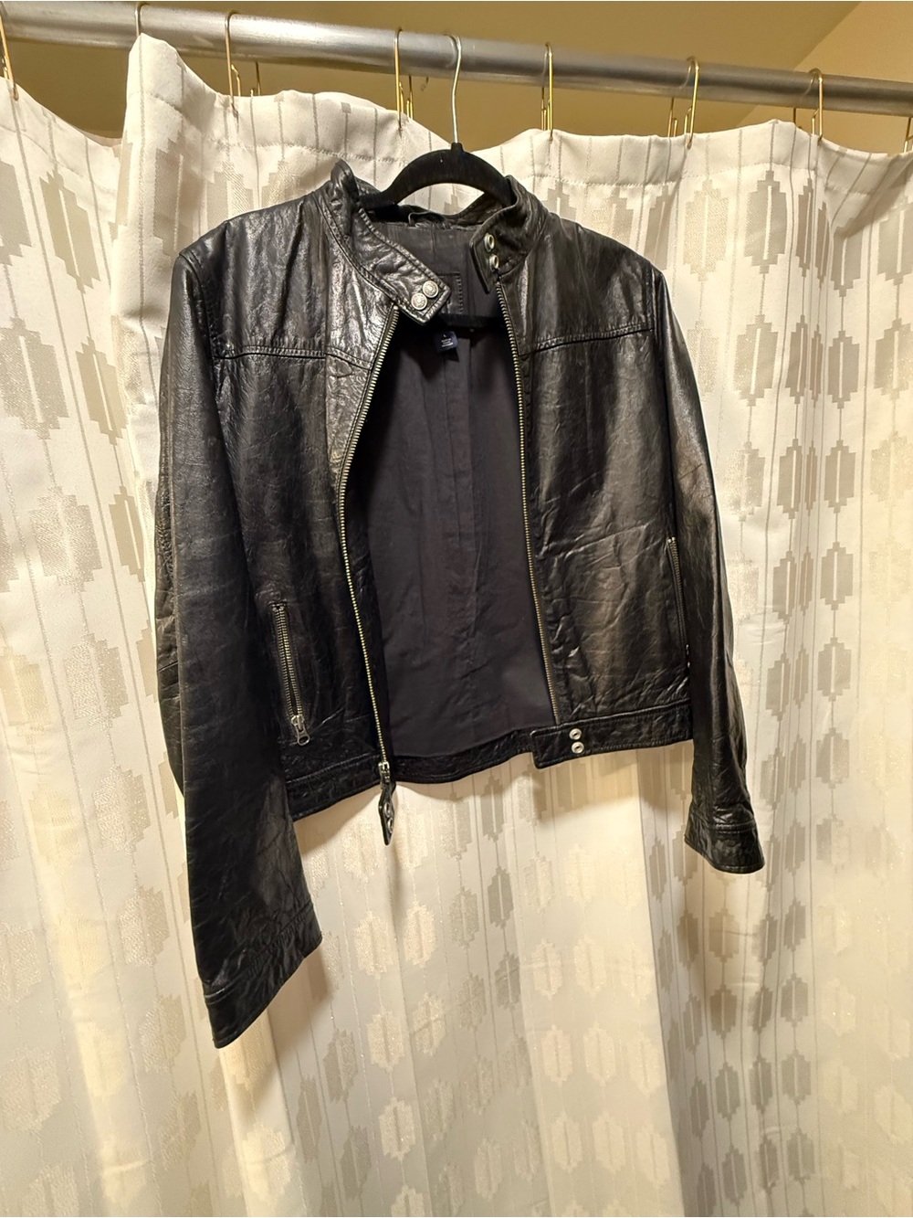 Vintage Y2K GAP Black Leather Jacket